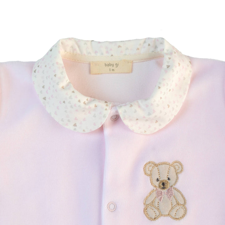 Babypakje teddy velours (lichtroze) - Baby Gi