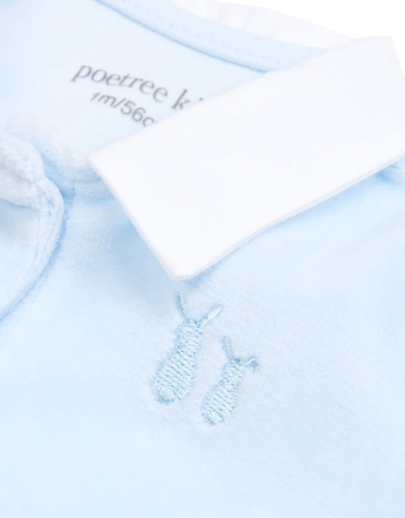 Babypakje velours (lichtblauw) - Poetree Kids