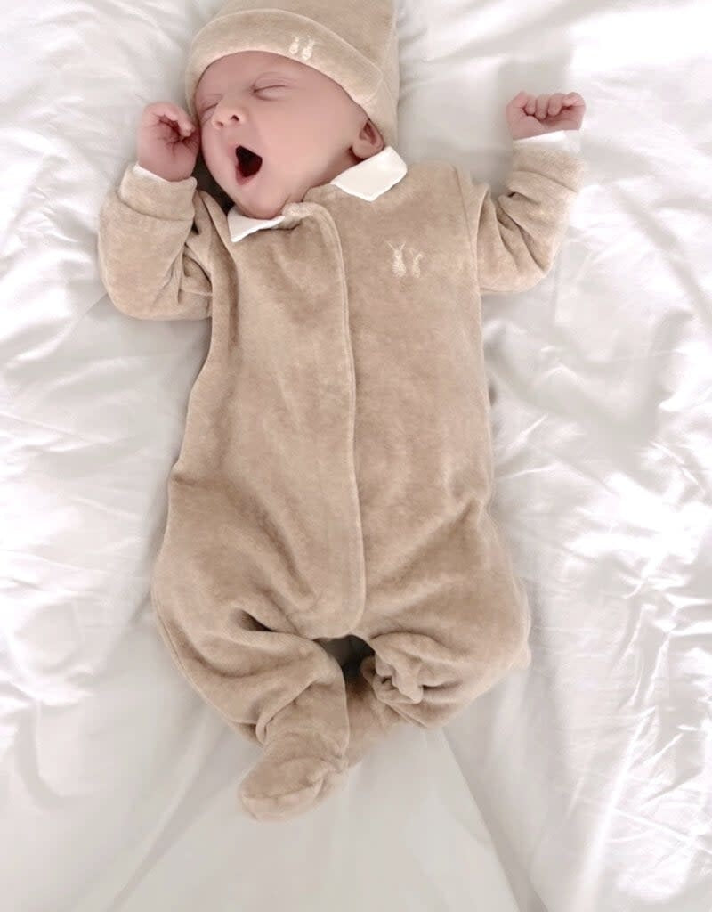 Babypakje velours (camel) - Poetree Kids