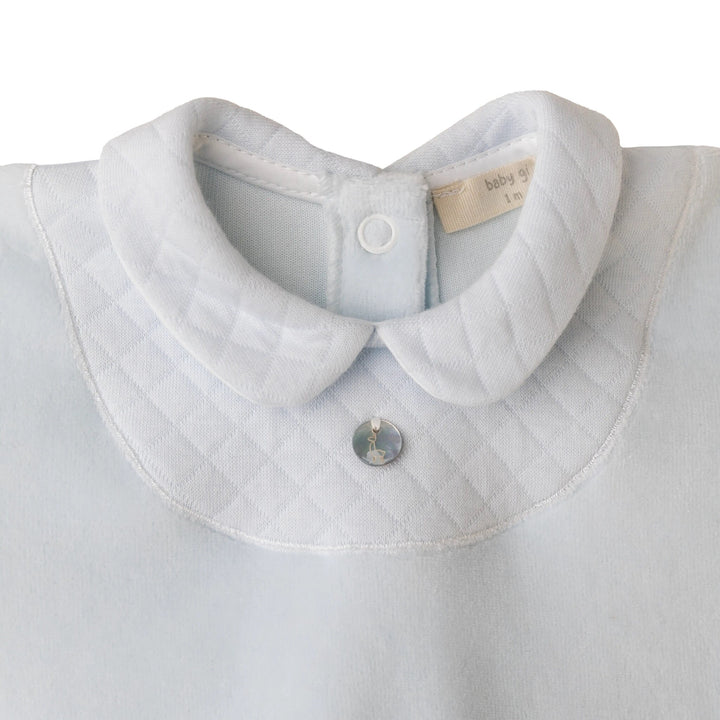 Babypakje velours kraag quilt (lichtblauw) - Baby Gi