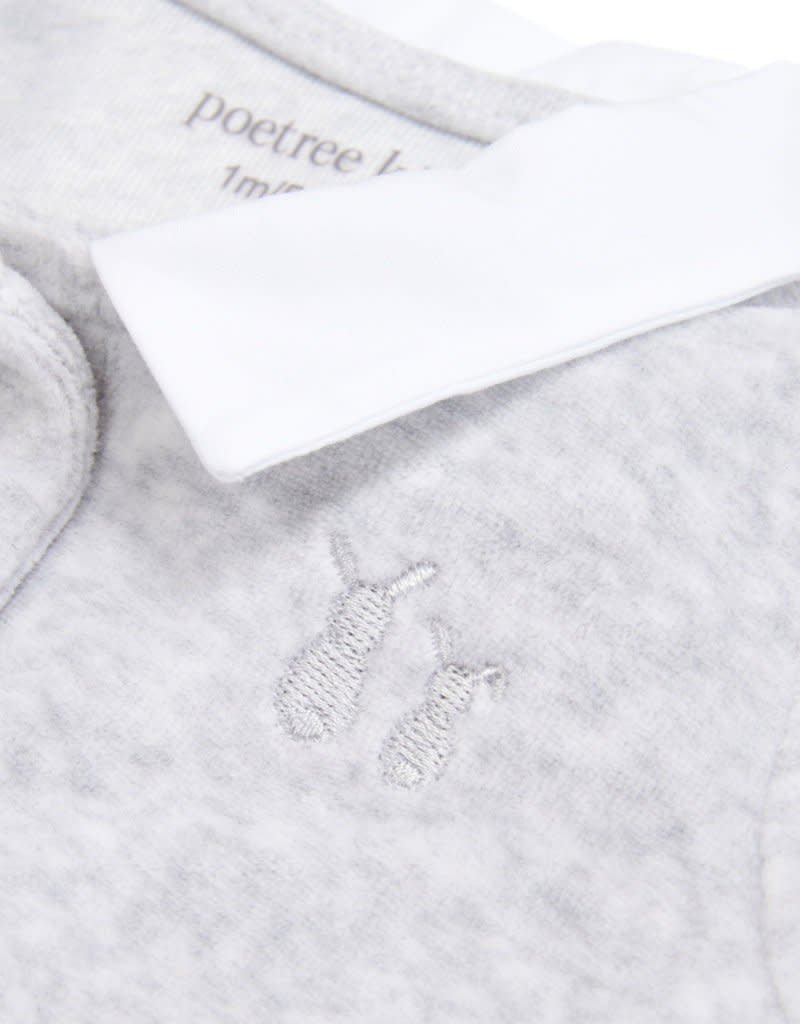 Babypakje velours (grijs) - Poetree Kids