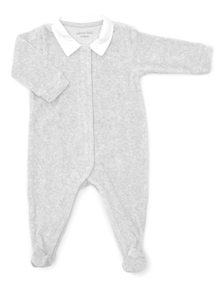 Babypakje velours (grijs) - Poetree Kids