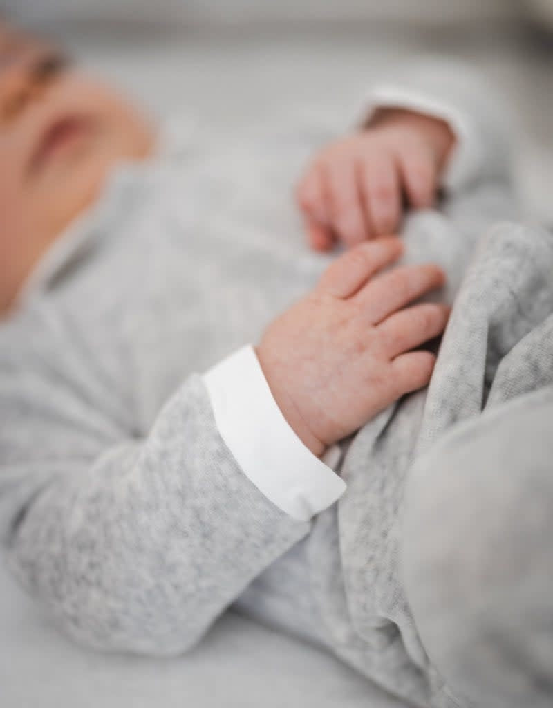 Babypakje velours (grijs) - Poetree Kids