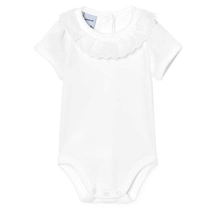 Romper popeline kraagje (korte mouw) - Babidu