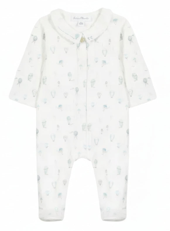 Crèmekleurig boxpakje van Tartine et Chocolat met luchtballon print, gemaakt van 100% katoen