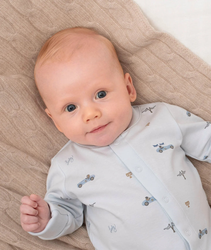 LIVLY Pima Katoenen Pyjama met Voetjes – Cars Print