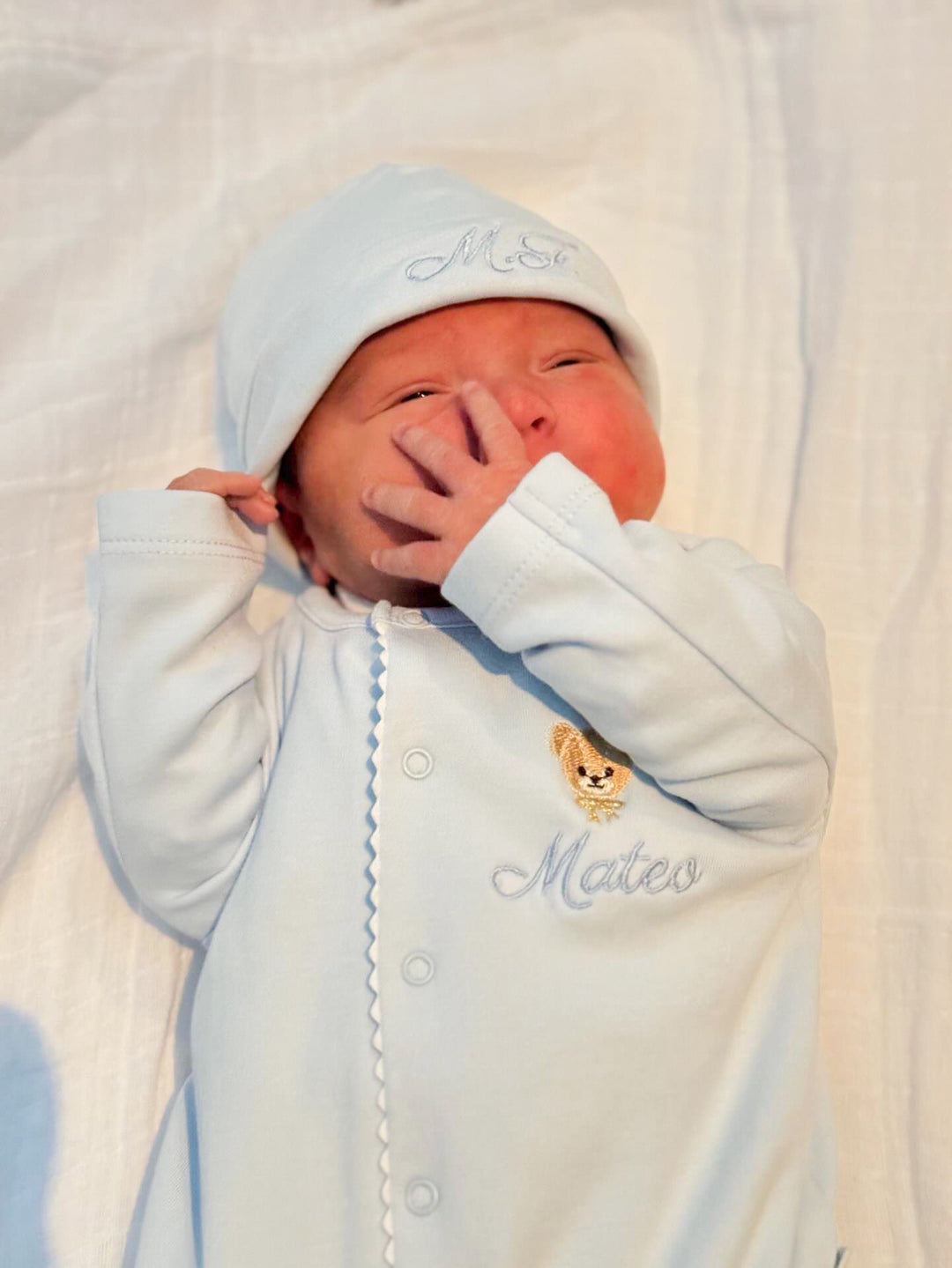 Babypakje Silhouette detail (lichtblauw) - Laranjinha