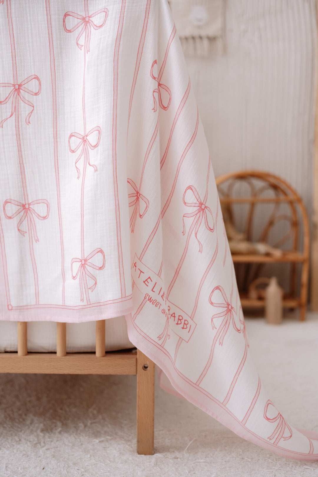 Atelier Babbi Ribbon Hydrofiele Doek 100x100 cm