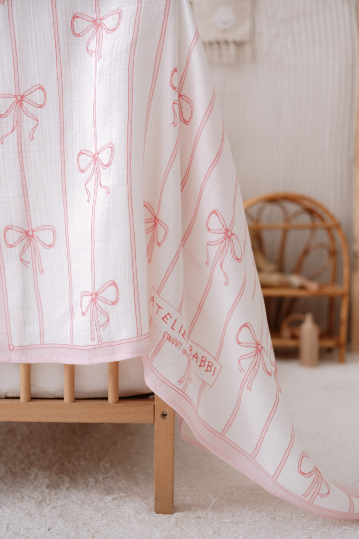 Atelier Babbi Ribbon Hydrofiele Doek 100x100 cm