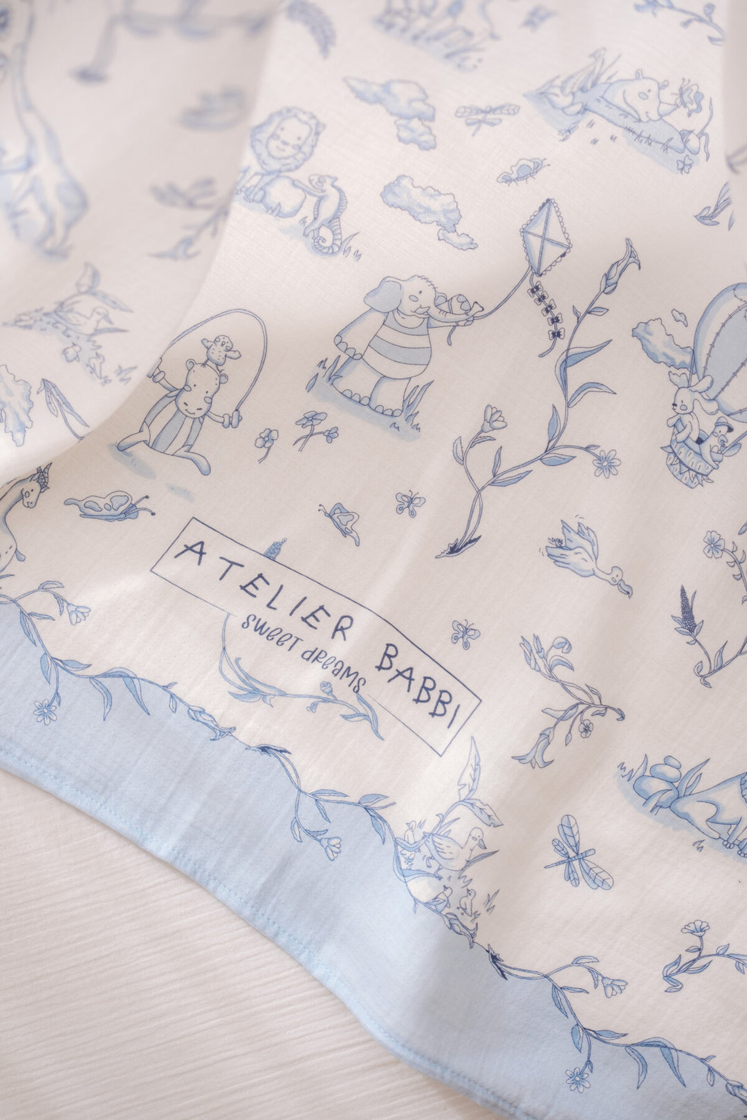 Atelier Babbi Toile de Jouy Hydrofiele Doek 70x70 cm