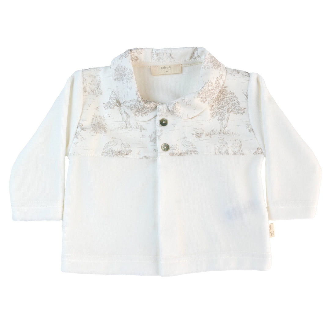 Set 2-delig toile de jouy (Ivoor/Beige) - Baby Gi