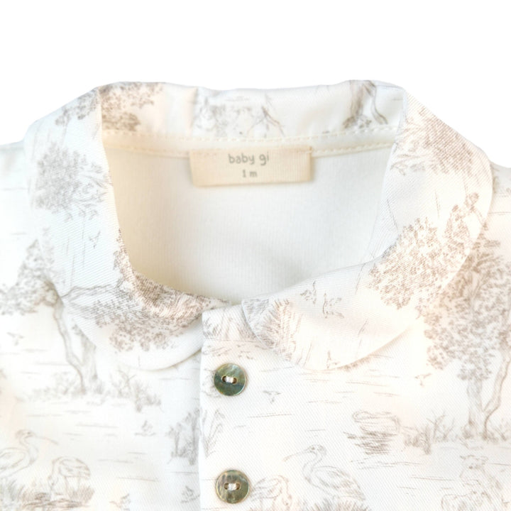 Set 2-delig toile de jouy (Ivoor/Beige) - Baby Gi