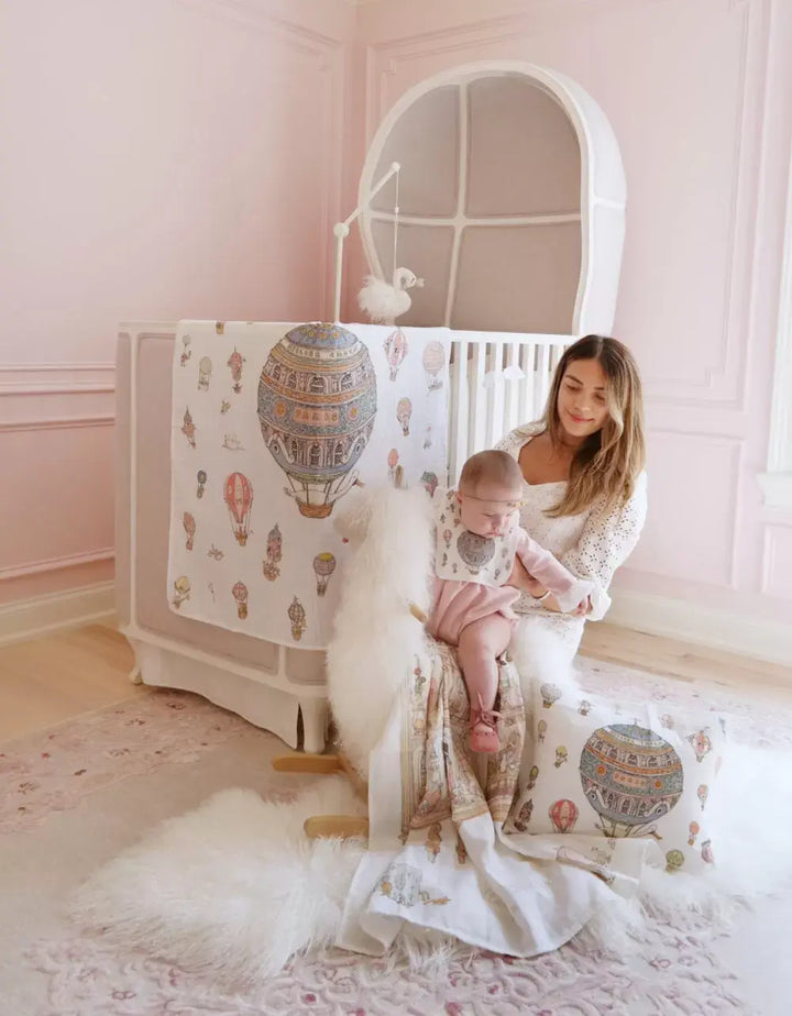 Satin Cushion Cover Hot Air Balloons - Atelier Choux