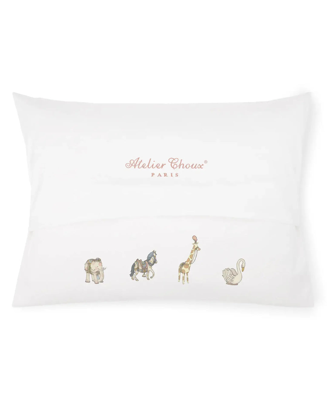 Satin Cushion Cover Carrousel (blue) - Atelier Choux