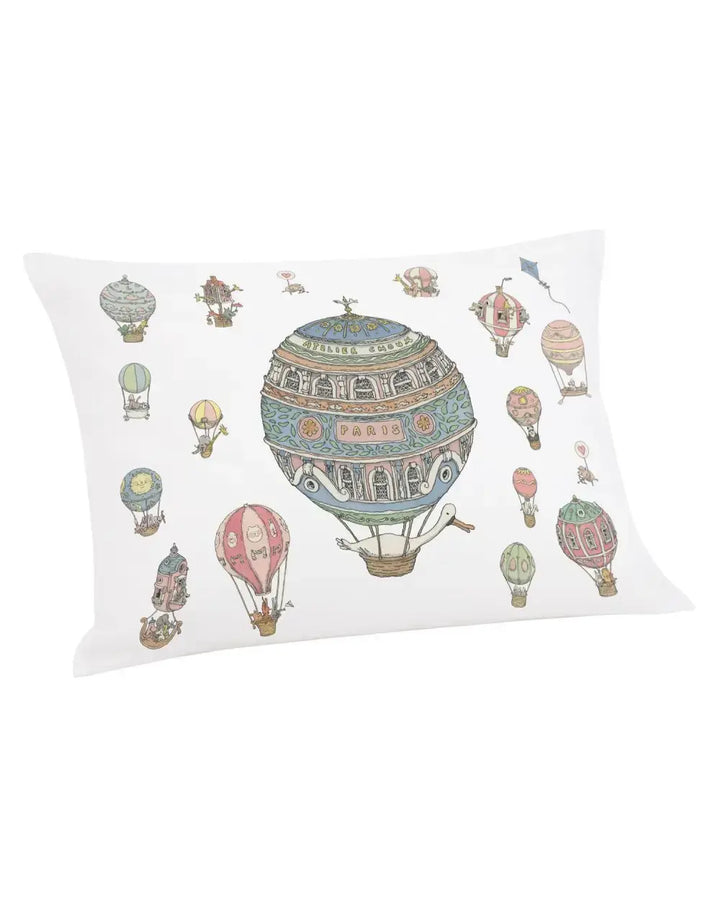 Satin Cushion Cover Hot Air Balloons - Atelier Choux