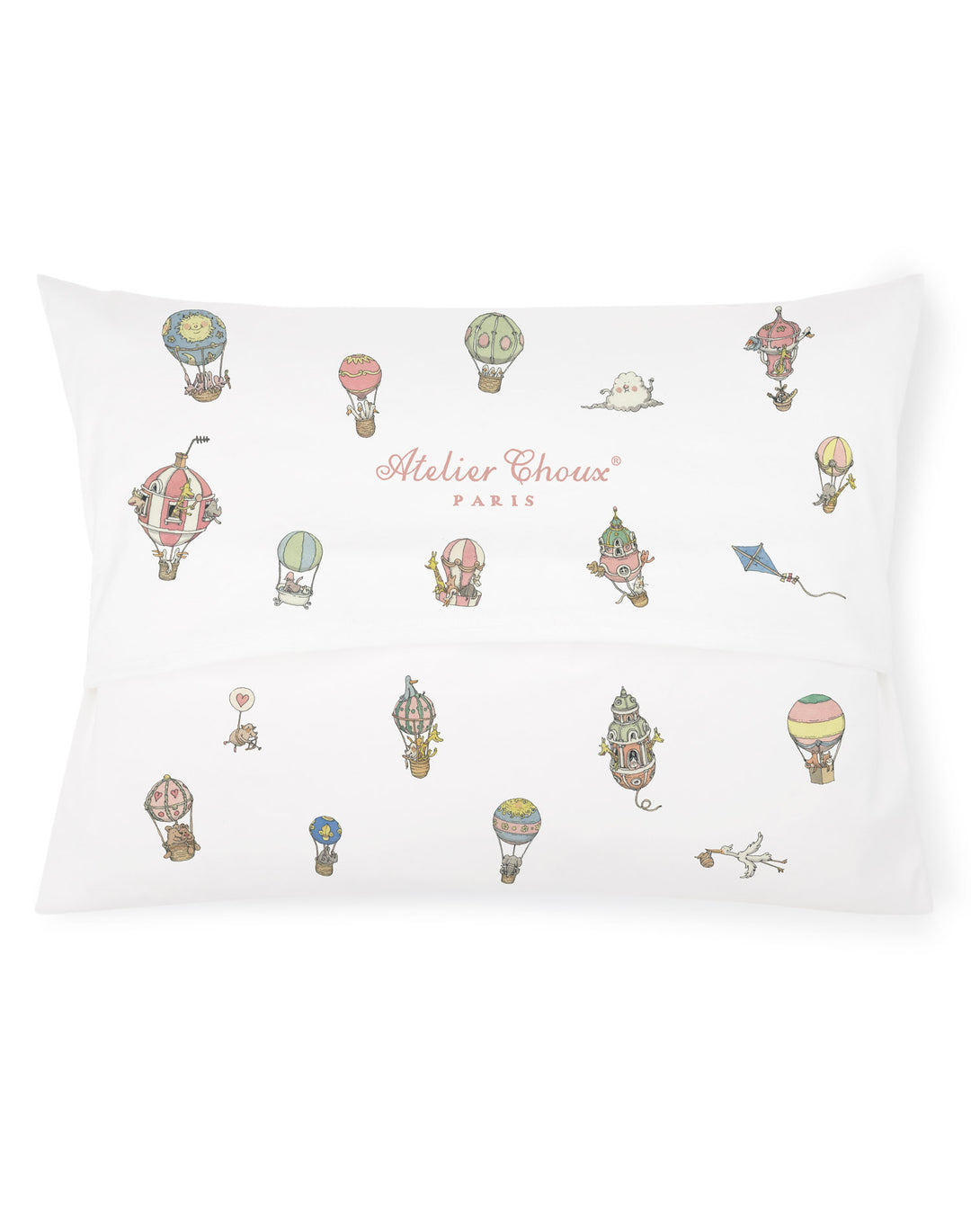 Satin Cushion Cover Hot Air Balloons - Atelier Choux