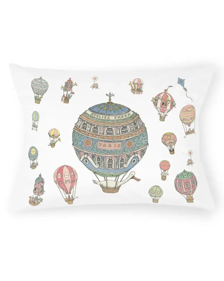 Satin Cushion Cover Hot Air Balloons - Atelier Choux
