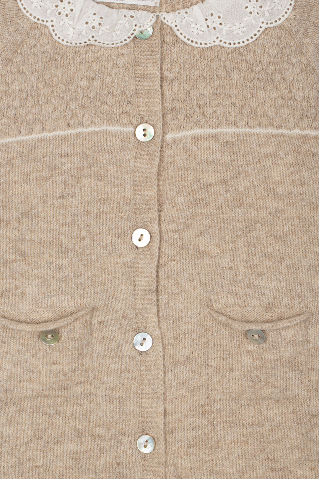 Babypakje broderie kraagje (Beige) - Dr. Kid