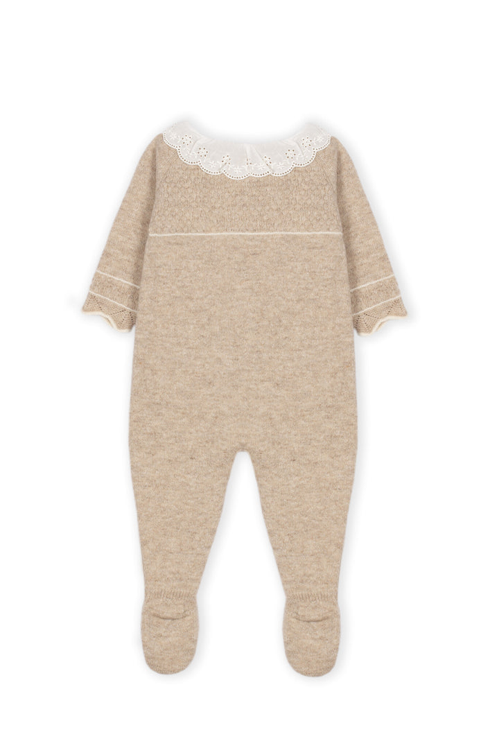 Babypakje broderie kraagje (Beige) - Dr. Kid