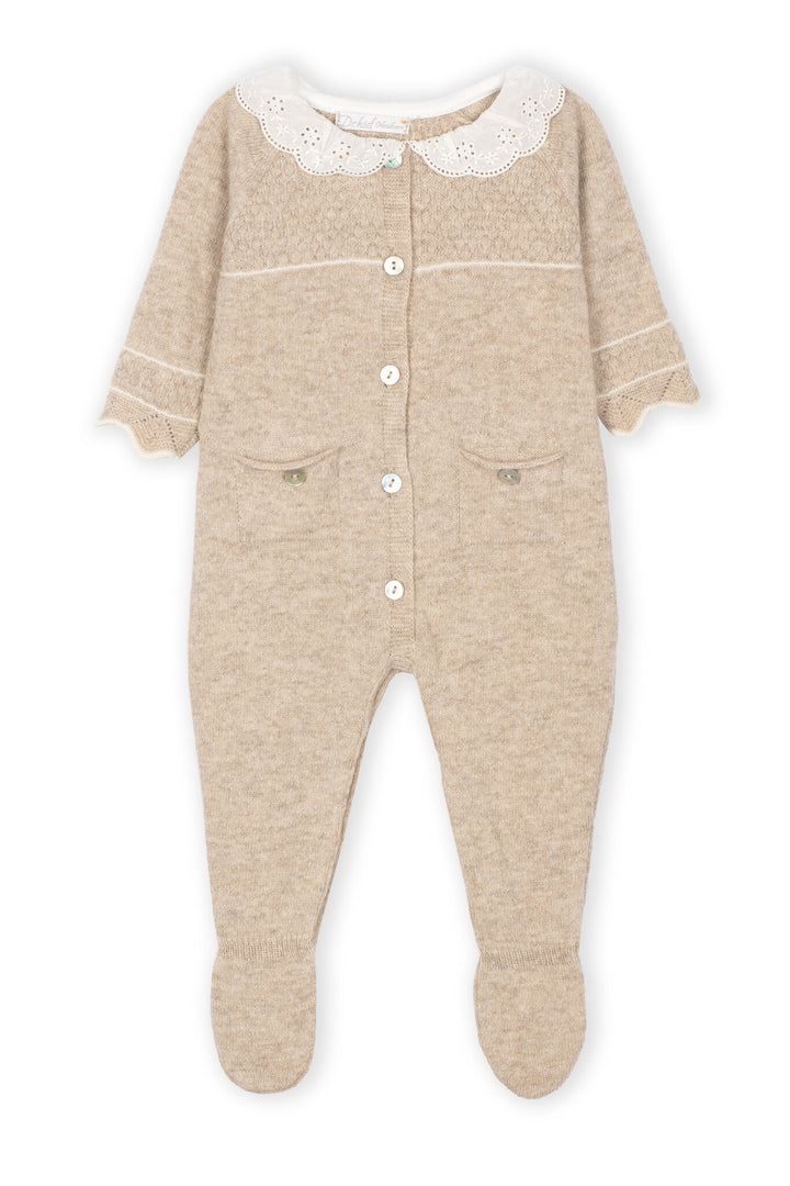 Babypakje broderie kraagje (Beige) - Dr. Kid