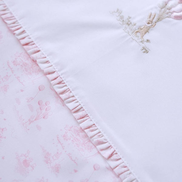 Donsovertrek + sloop Pink Garden Party (print) - Theophile et Patachou