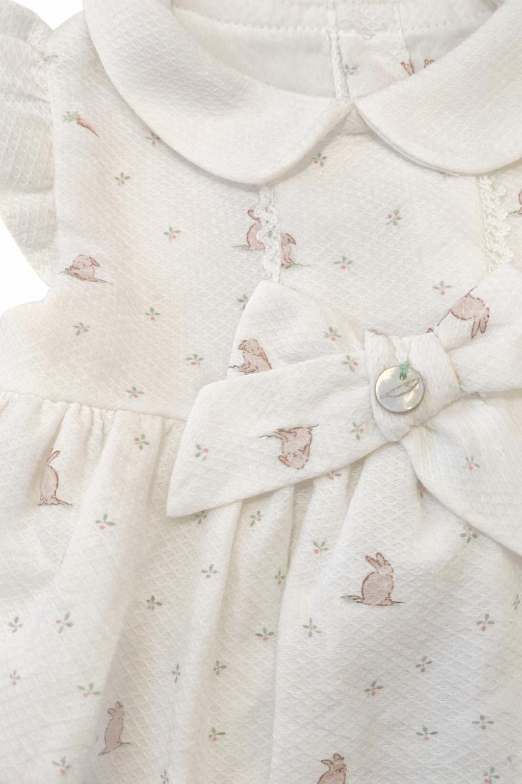 Jurkje met konijntjes en strik - Pureté du Bébé