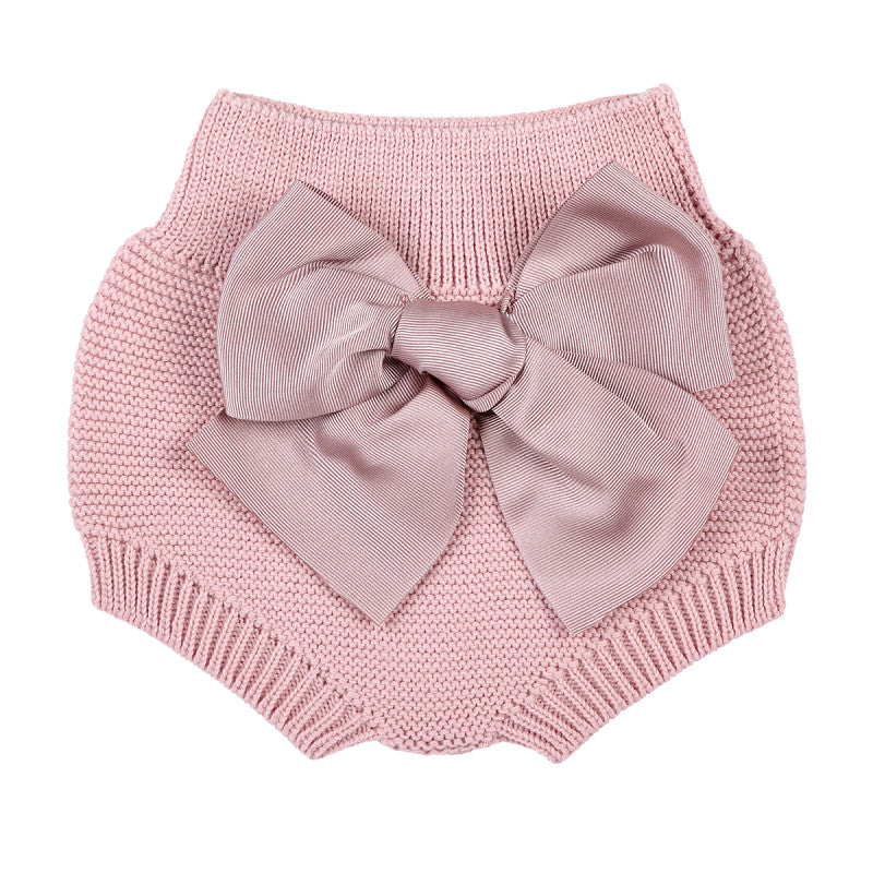 Condor Garter Stitch Bloomer met Grosgrain Strik