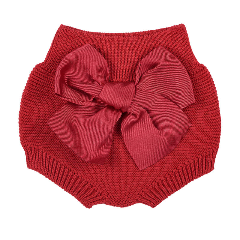 Condor Garter Stitch Bloomer met Grosgrain Strik