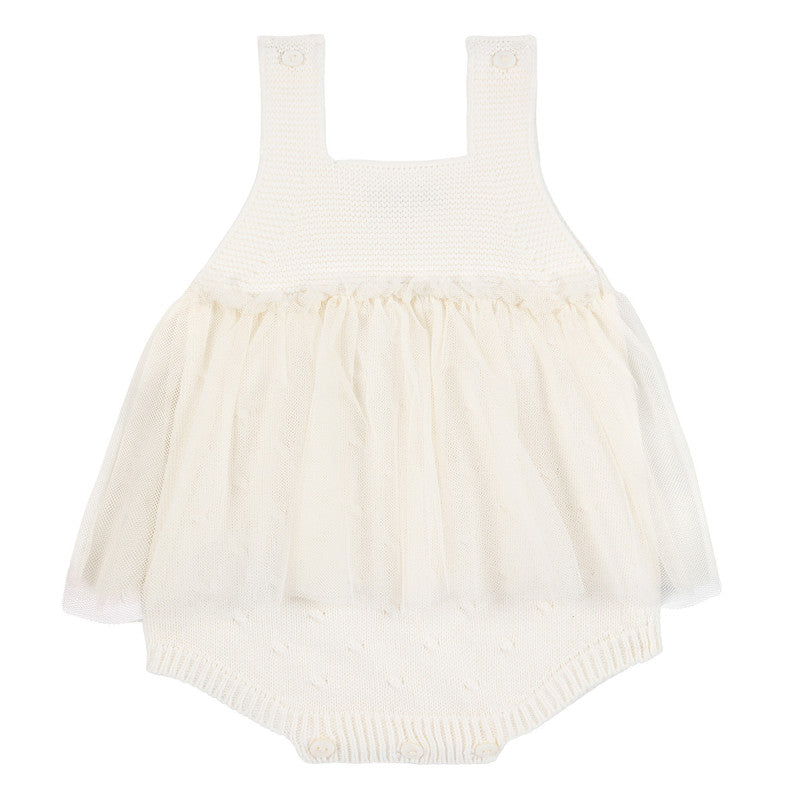 Romper Garter Stitch Tule - Condor