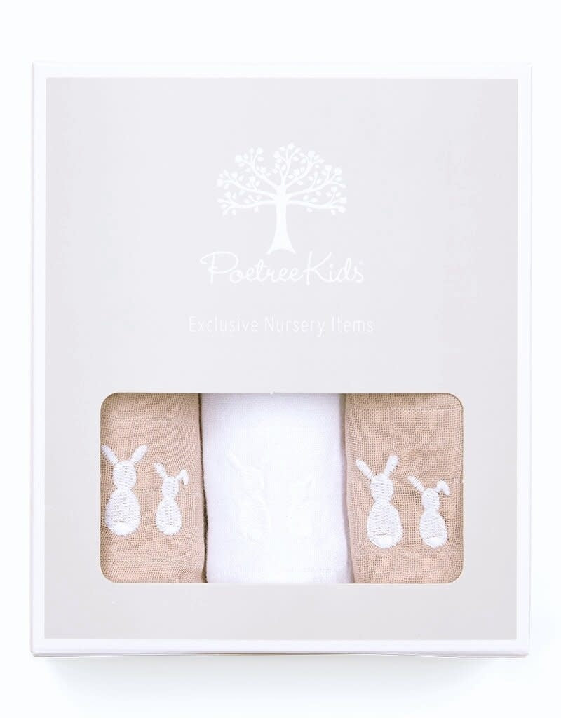 Hydrofiele doekjes 3 stuks (div. kleuren) - Poetree