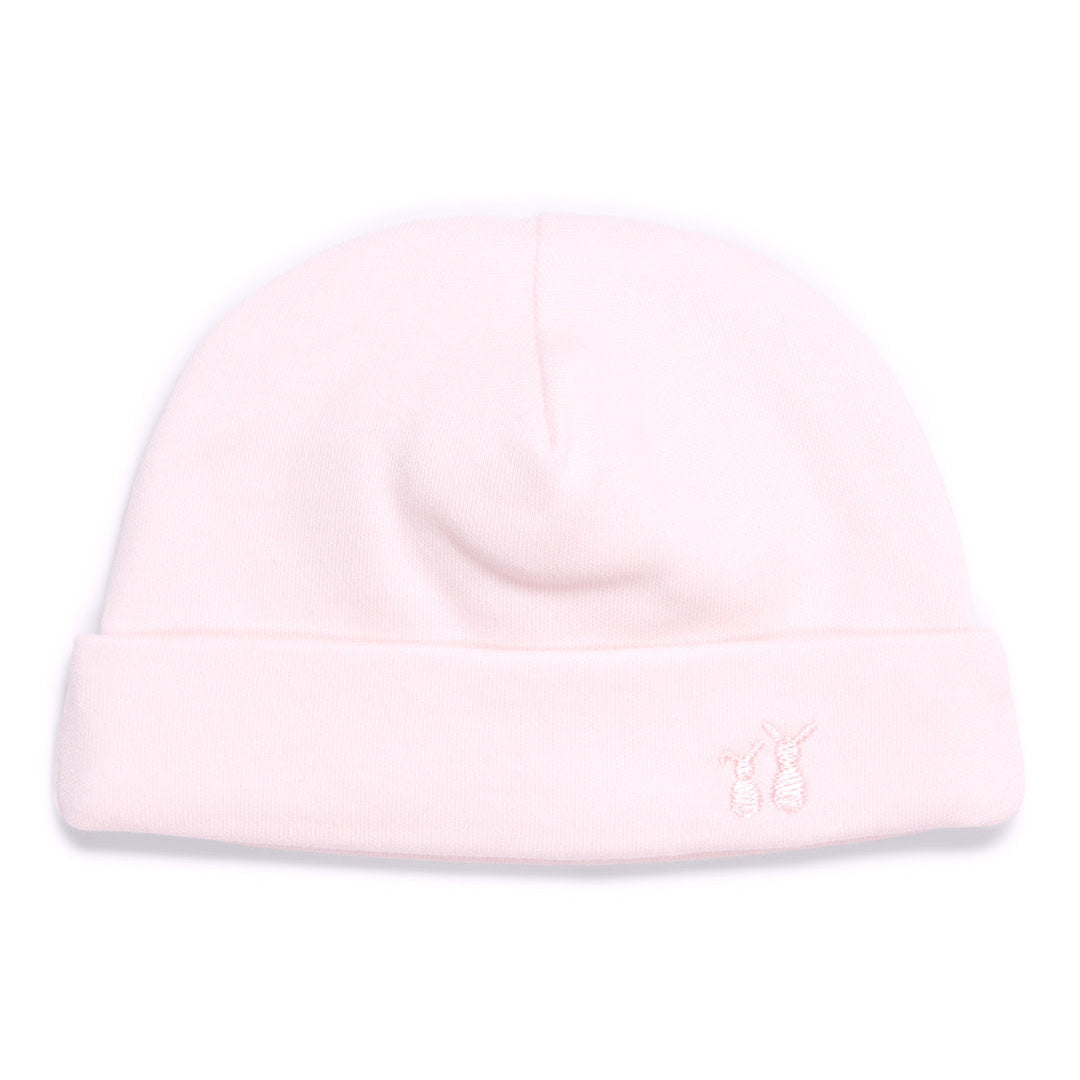 babyroze jersey katoen mutsje met konijntjes van Poetree Kids