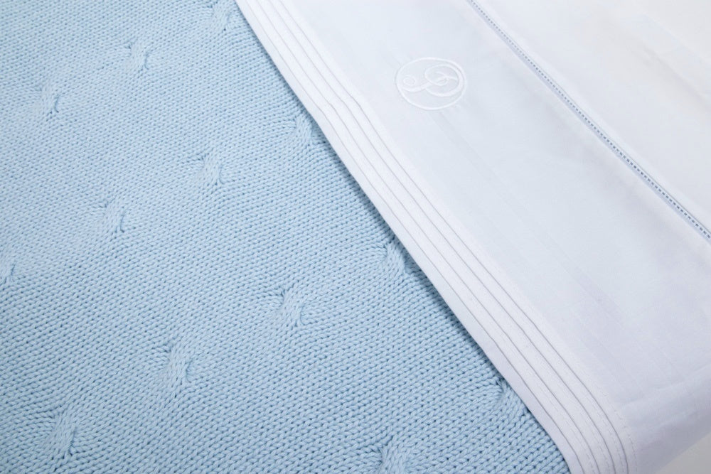 Deken Marbella (lichtblauw) - Poetree Kids