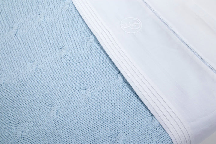 Deken Marbella (lichtblauw) - Poetree Kids