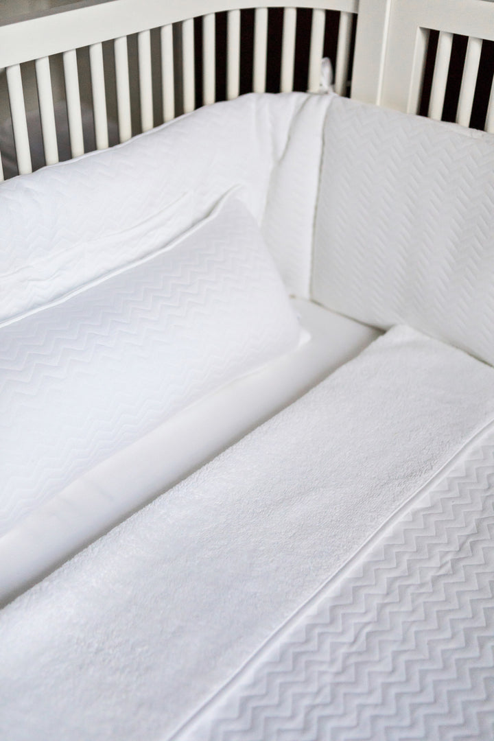 Ledikant deken Chevron White - Poetree Kids