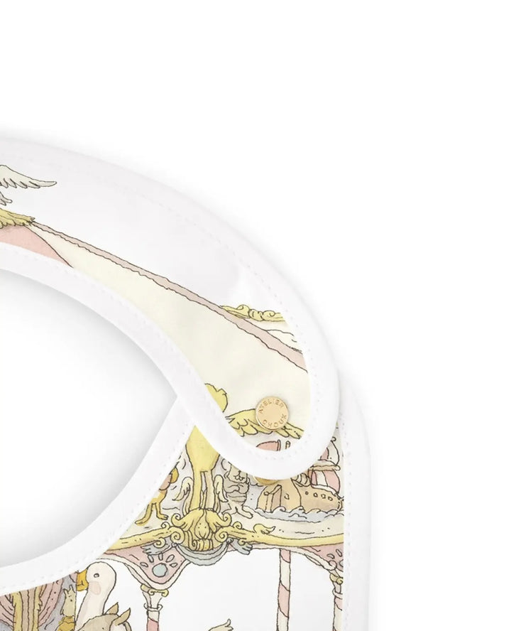 Satin Bib Carrousel (lichtroze) - Atelier Choux