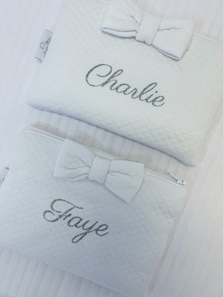 Toilettasje met strik (div. kleuren) - Little Mack