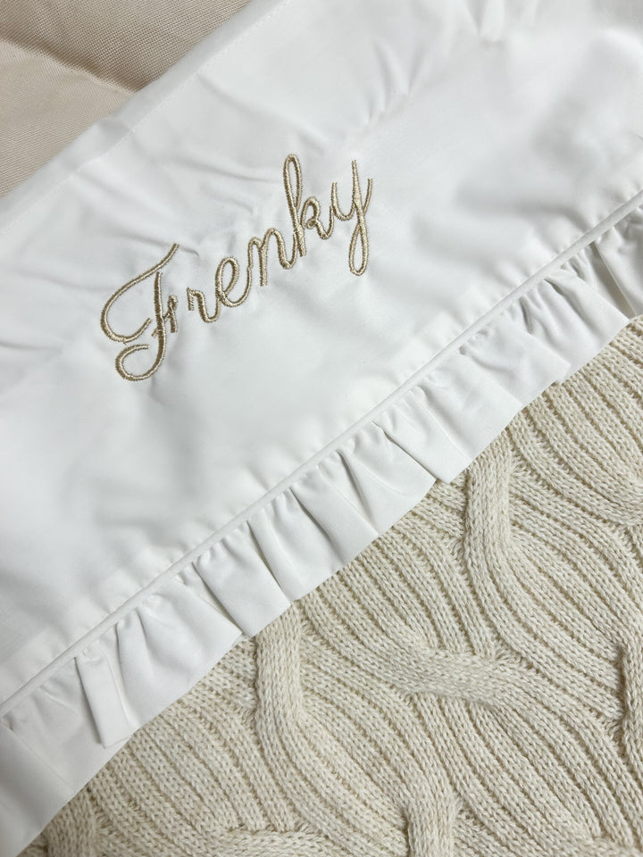 Wieg laken Parisian met Ruche - Poetree Kids