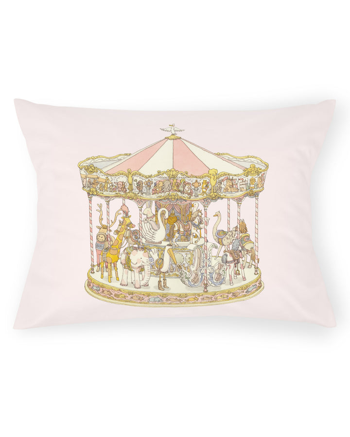 Satin Cushion Cover Carrousel (pink) - Atelier Choux