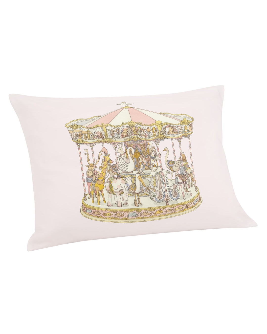 Satin Cushion Cover Carrousel (pink) - Atelier Choux