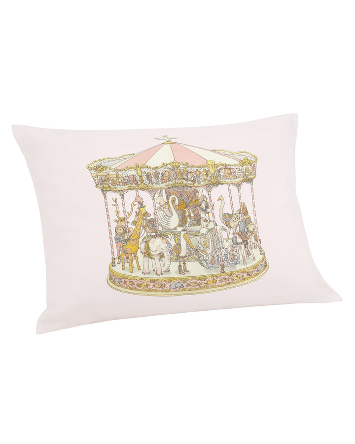 Satin Cushion Cover Carrousel (pink) - Atelier Choux