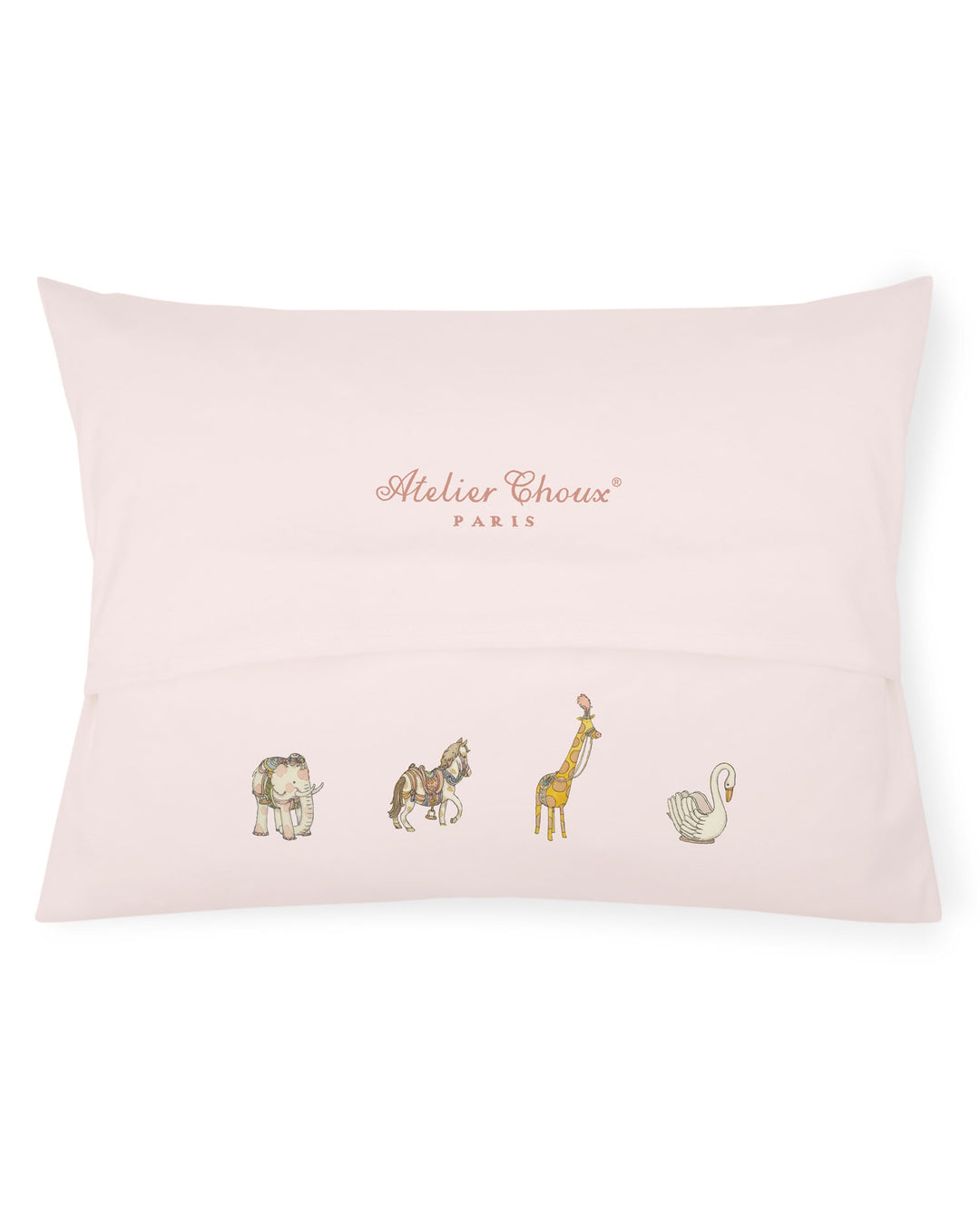 Satin Cushion Cover Carrousel (pink) - Atelier Choux