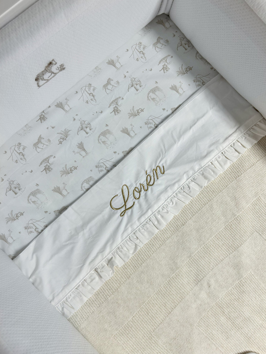 Ledikantlaken Parisian met ruche - Poetree Kids