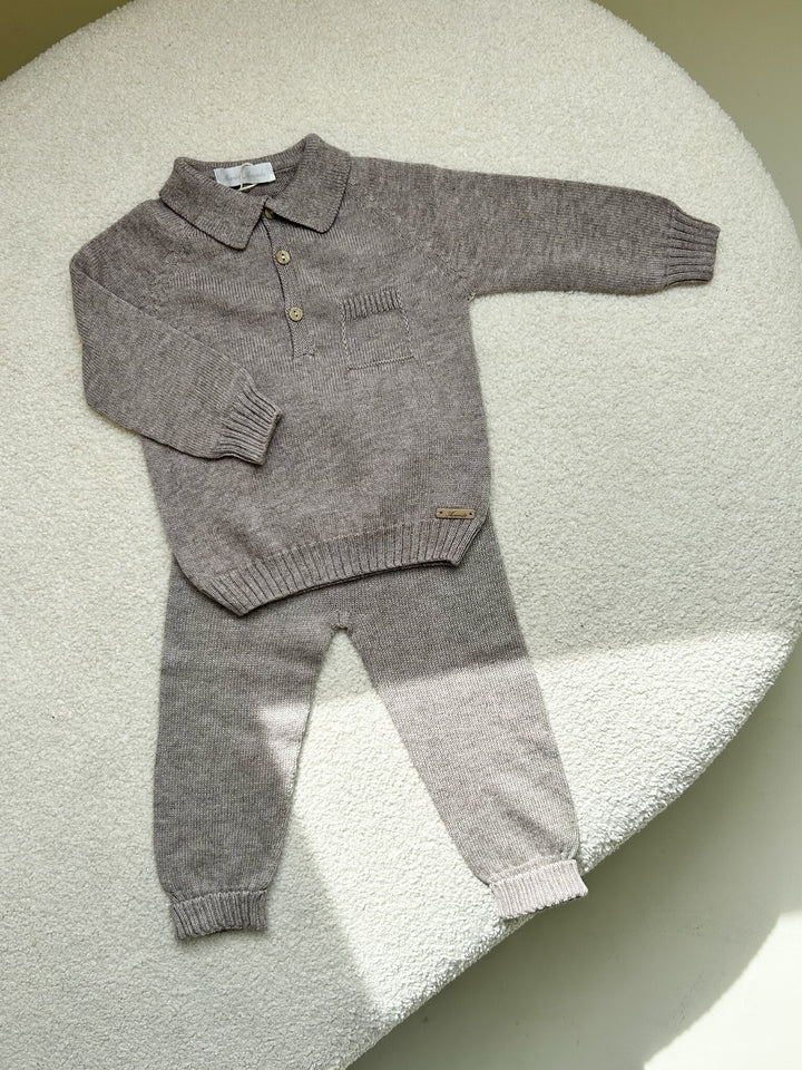 Broekje gebreide (taupe) - Marrtin Aranda