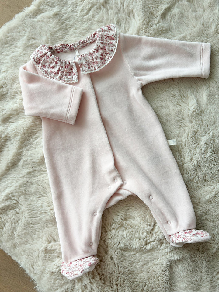 Babypakje floral print (peach pink) - Laranjinha