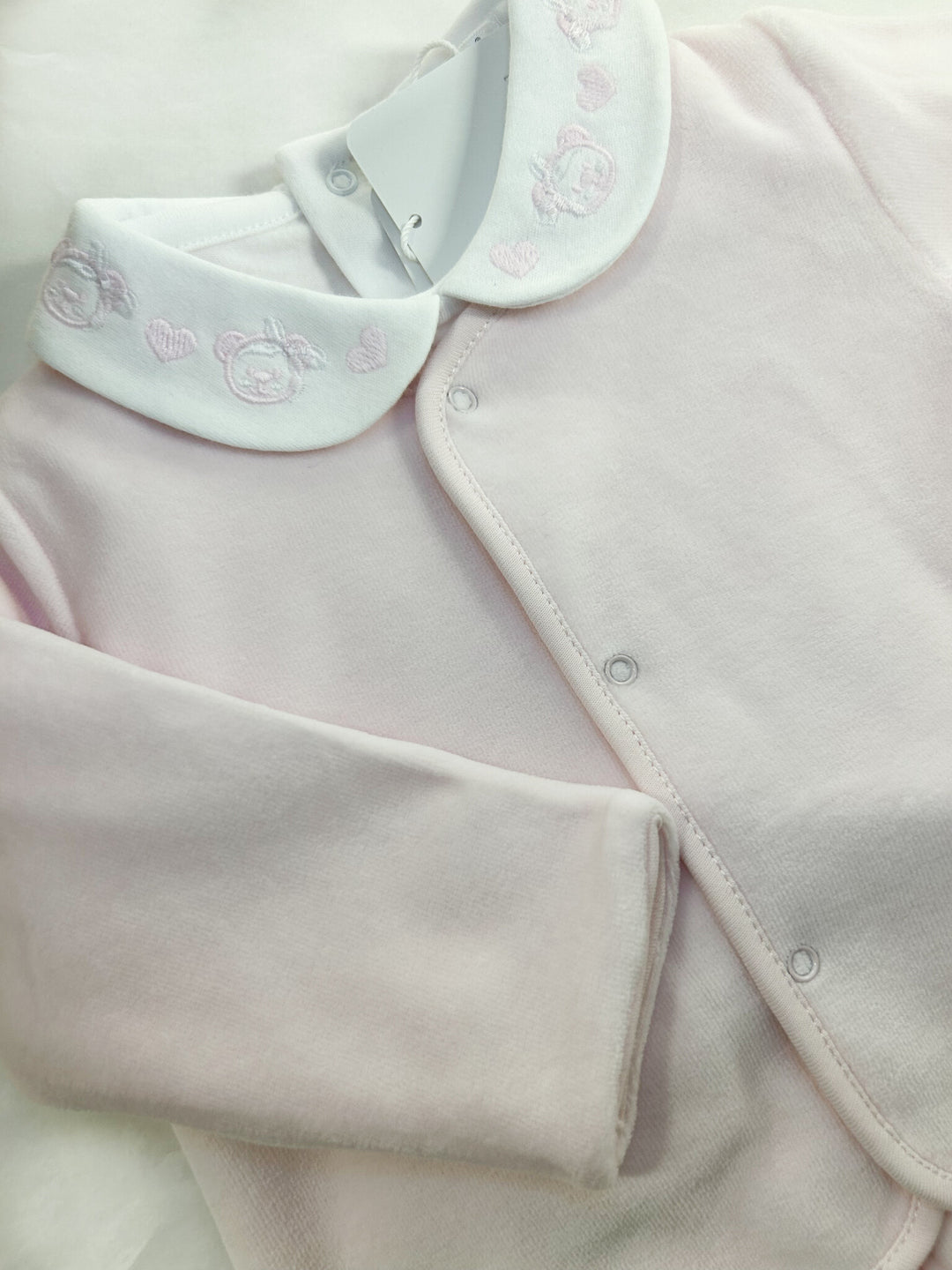 Vestje Velours (lichtroze) - Baby Gi