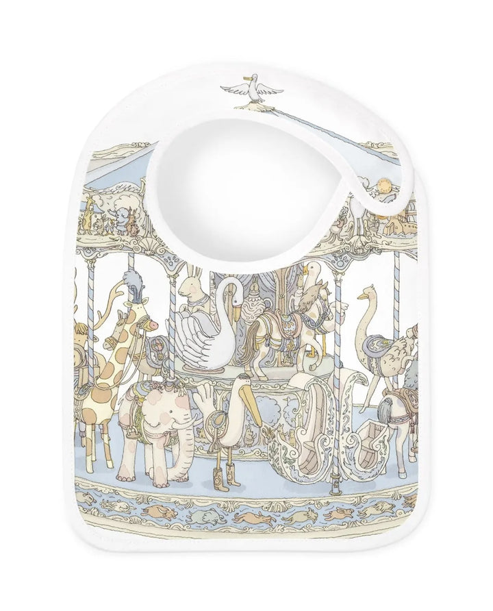 Satin Bib Carrousel (lichtblauw) - Atelier Choux