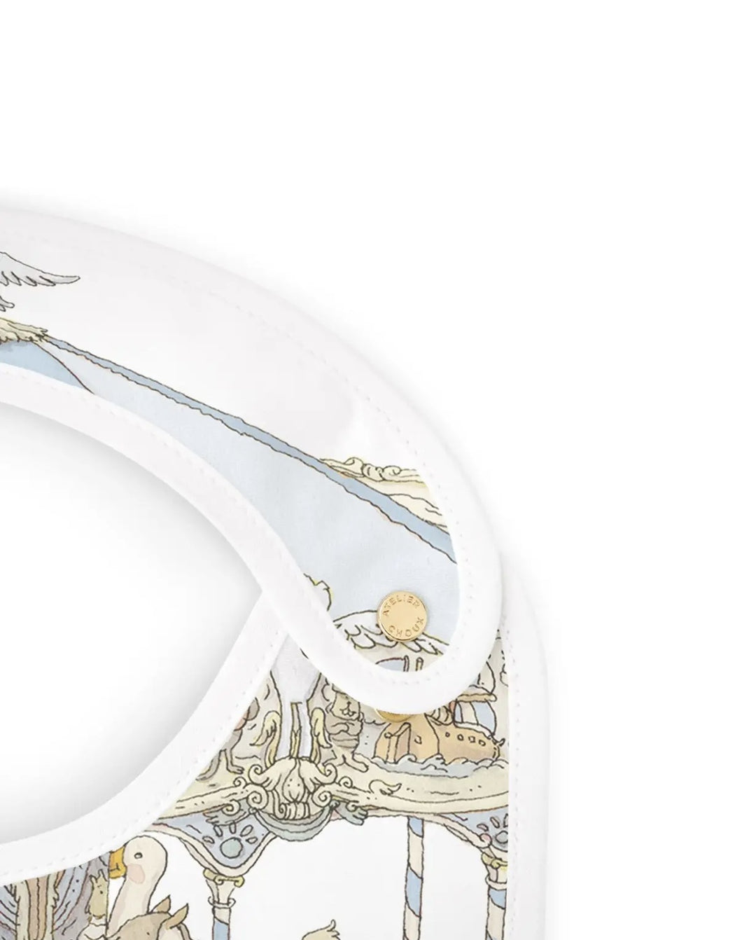Satin Bib Carrousel (lichtblauw) - Atelier Choux