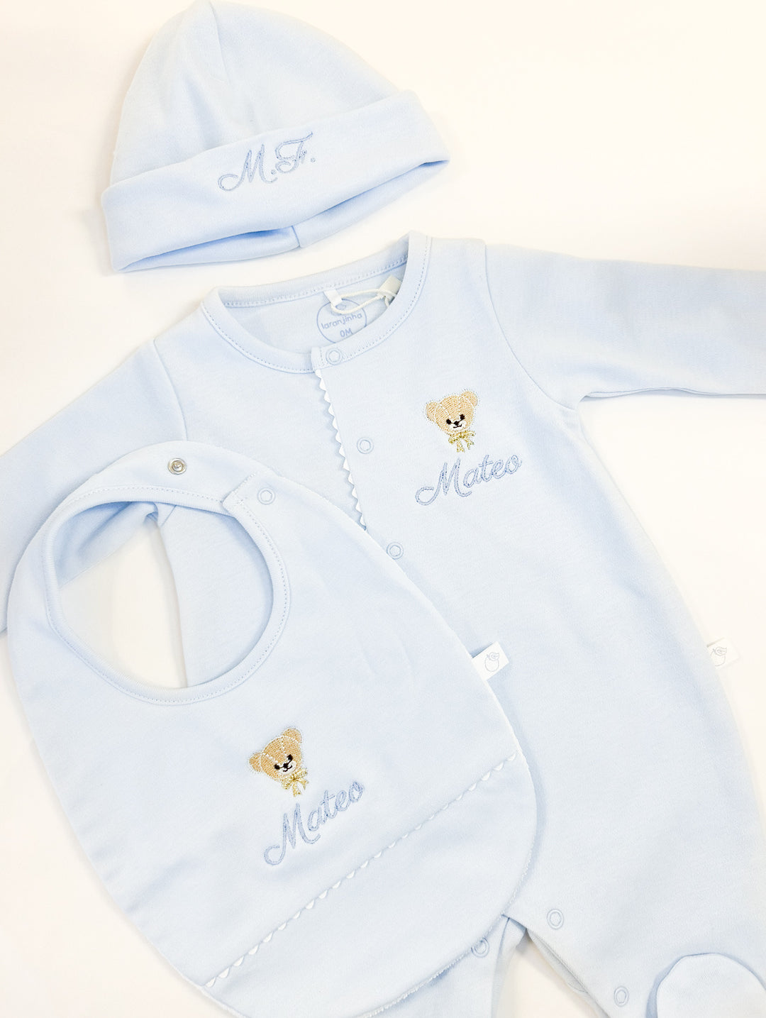 Babypakje Silhouette detail (lichtblauw) - Laranjinha