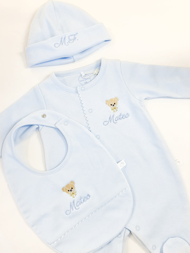 Babypakje Silhouette detail (lichtblauw) - Laranjinha