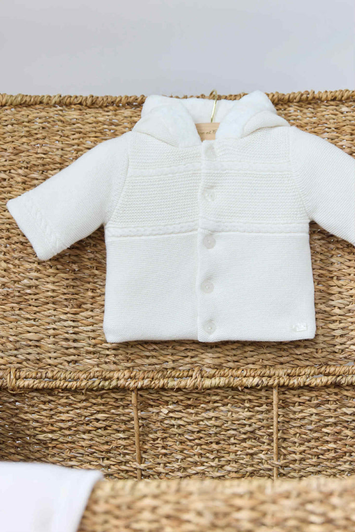 Jasje gebreid (offwhite) - Tartine et Chocolat